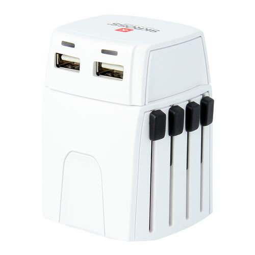 SKROSS MUV Micro (2.5A) World Travel Adapter / Dual USB Charger (2-Pole)